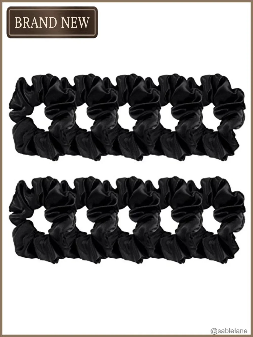 10 Satin Scrunchie Hair Ties for Sleep and DIY Accessories